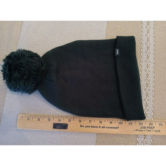 TNA Beanie Winter Hat with Pompom Ribbed Warm Hunter Green - Picture 4 of 8